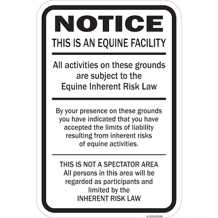 Signmission Safety Sign, 12 in Height, Aluminum, 18 in Length, 25143 A-1218-25143